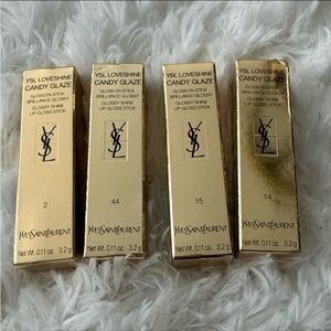 Yves Saint Laurent Loveshine Candy Glaze Lip Gloss Stick Set of 4